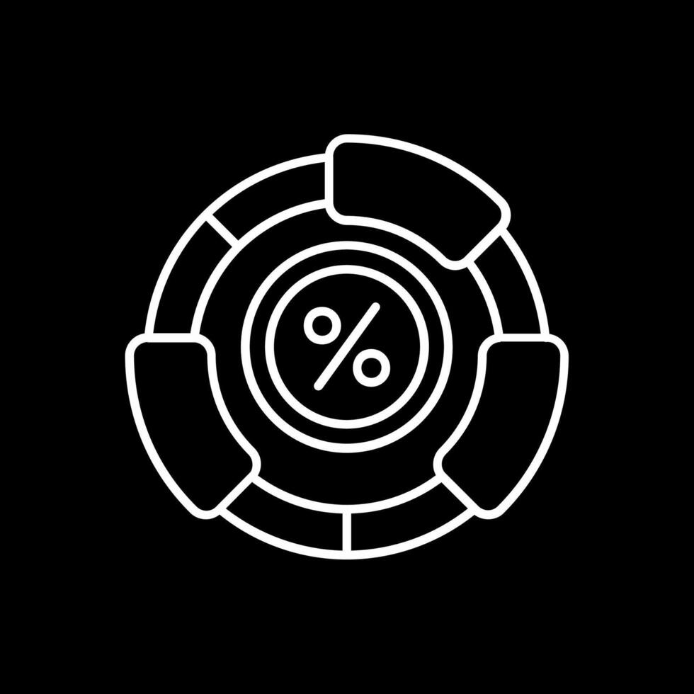 Ratio Line Inverted Icon vector