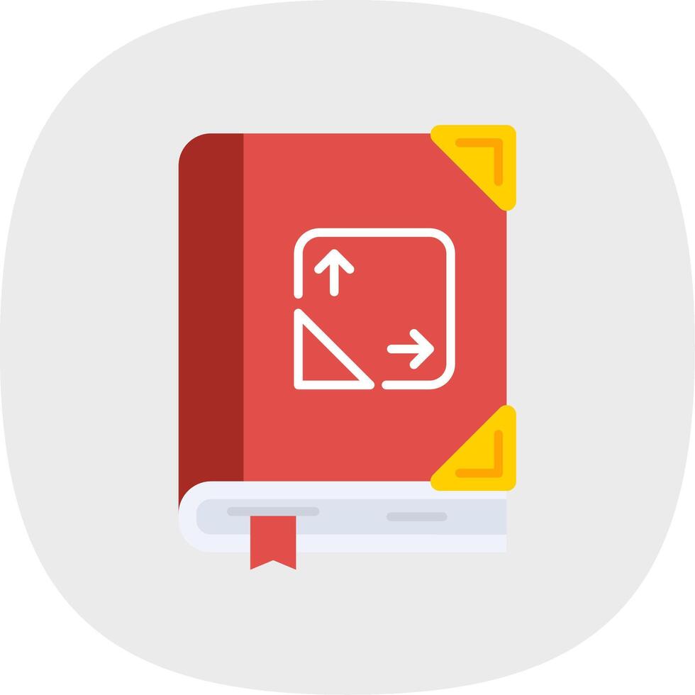 Trigonometry Flat Curve Icon vector