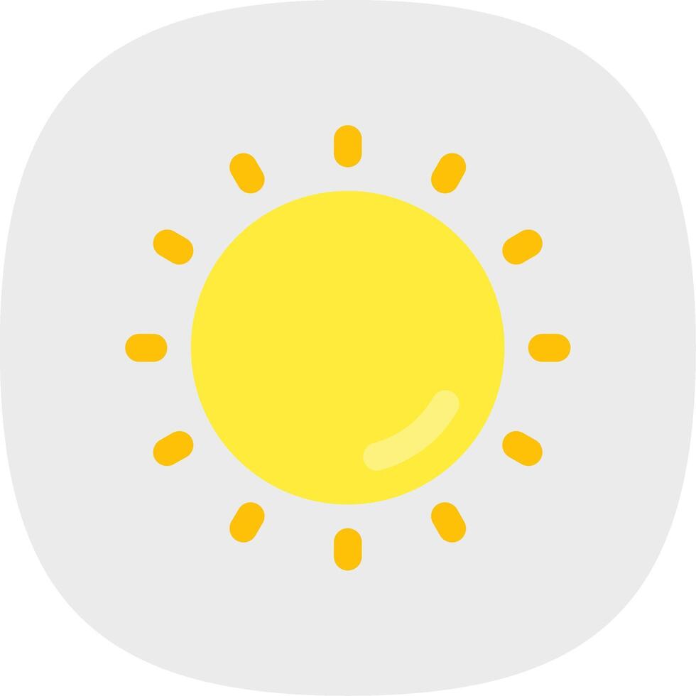 Sun Flat Curve Icon vector