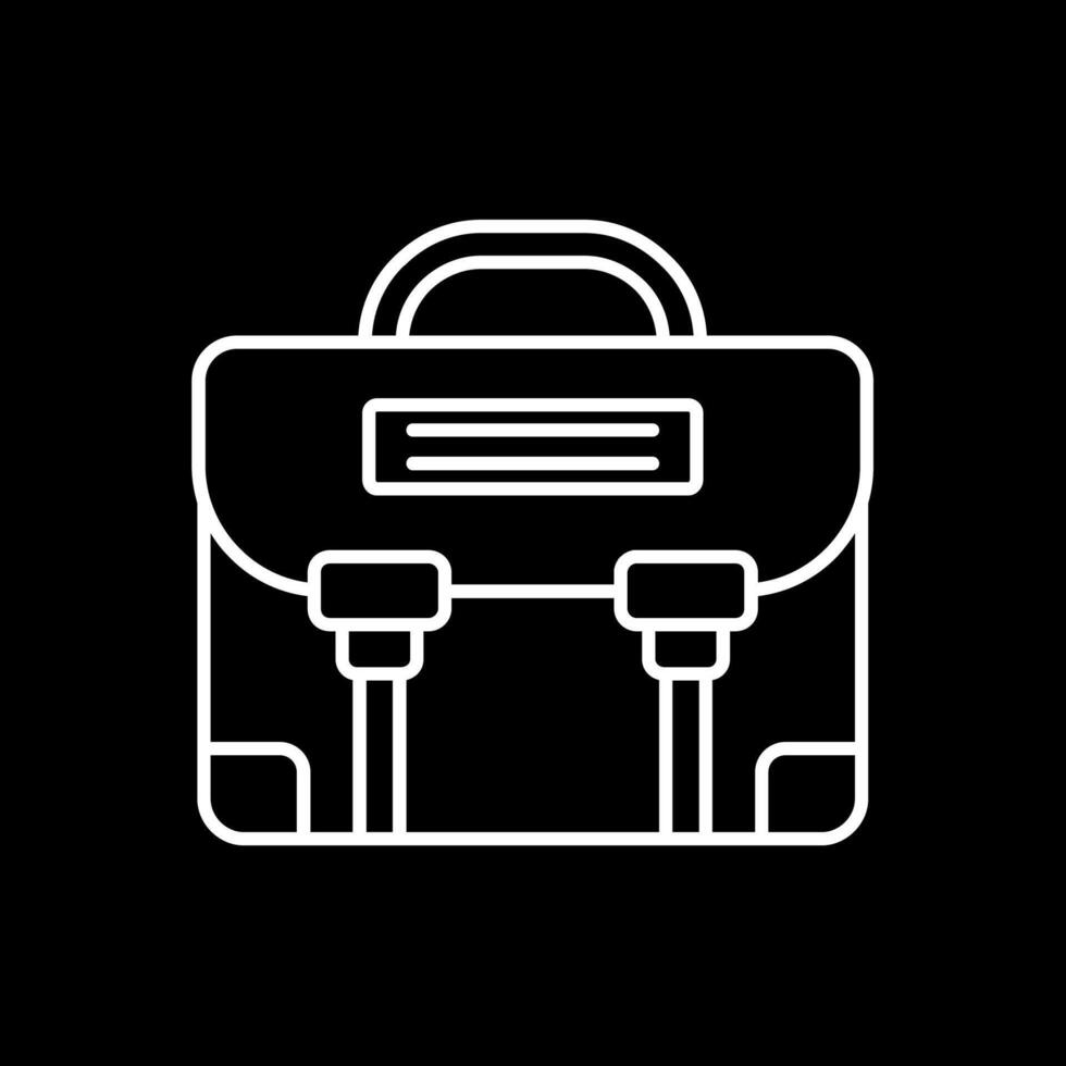 Briefcase Line Inverted Icon vector