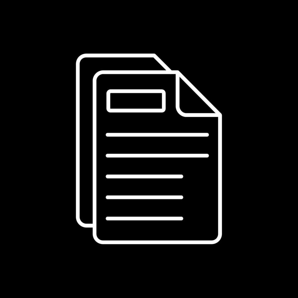 Paper Line Inverted Icon vector