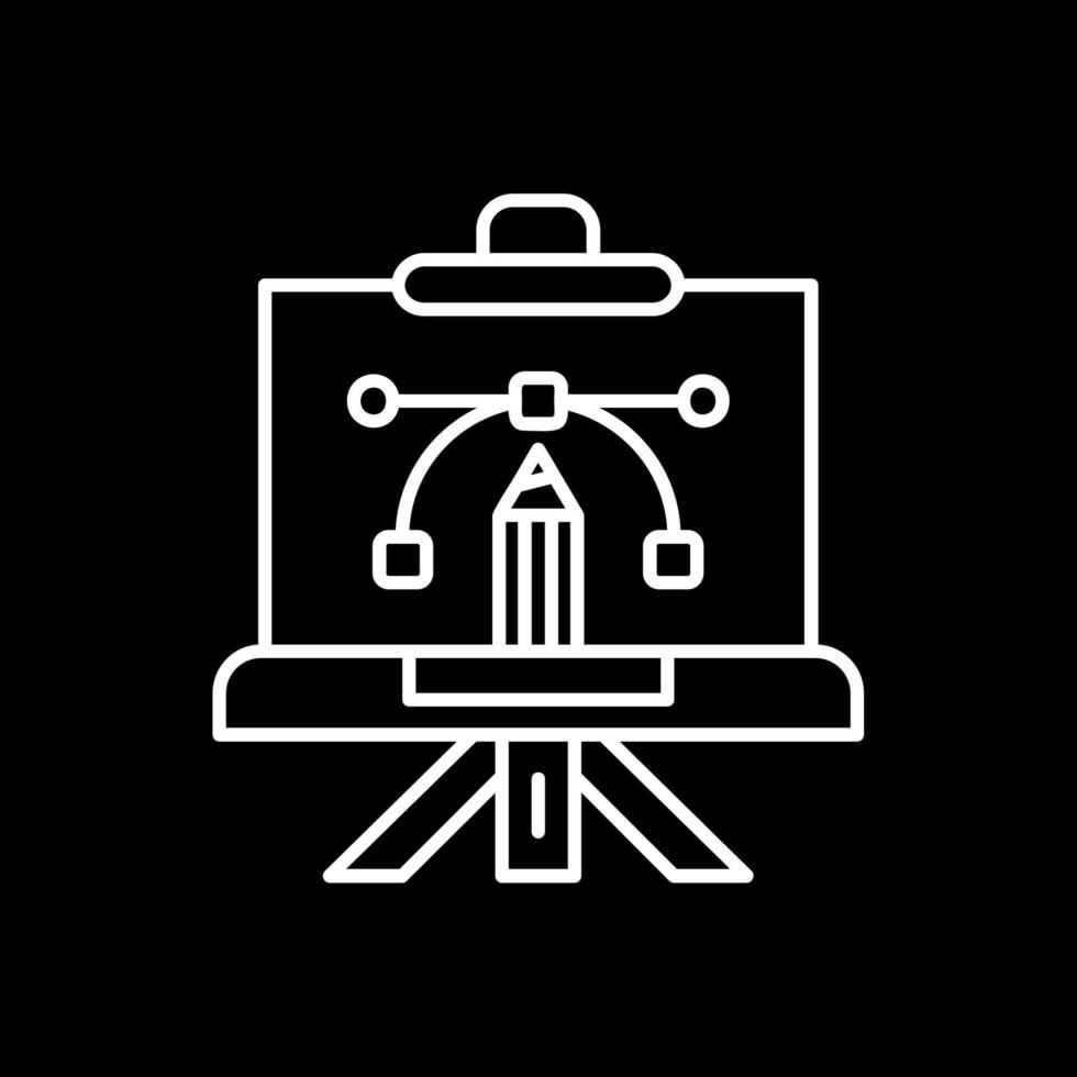 Canvas Line Inverted Icon vector