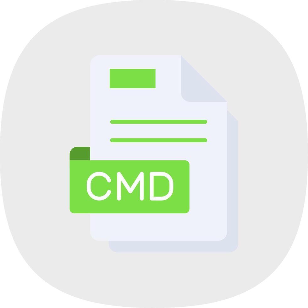 Cmd Flat Curve Icon vector