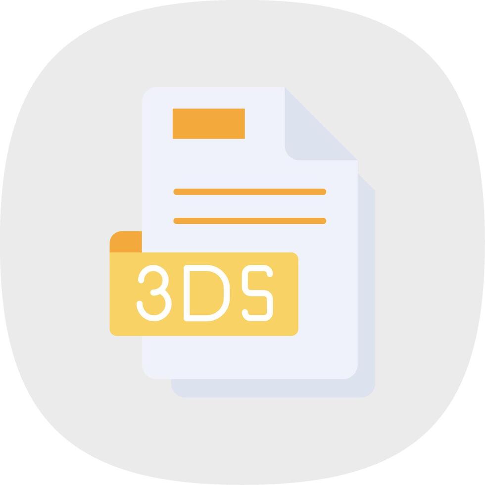 3ds Flat Curve Icon vector