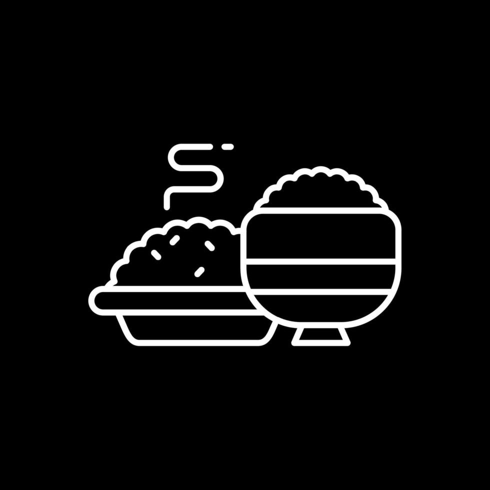 Meal Line Inverted Icon vector