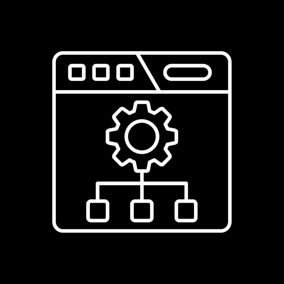 Setting Line Inverted Icon vector