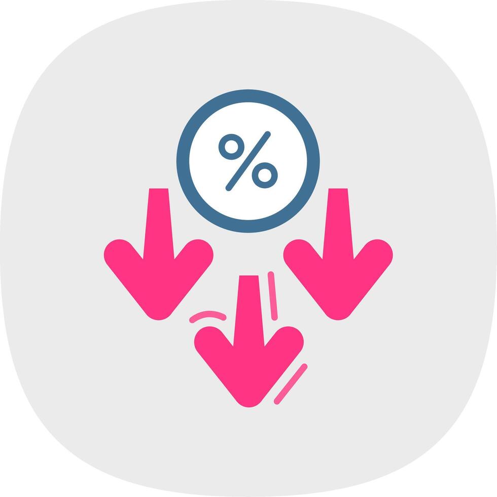 Discount Flat Curve Icon vector