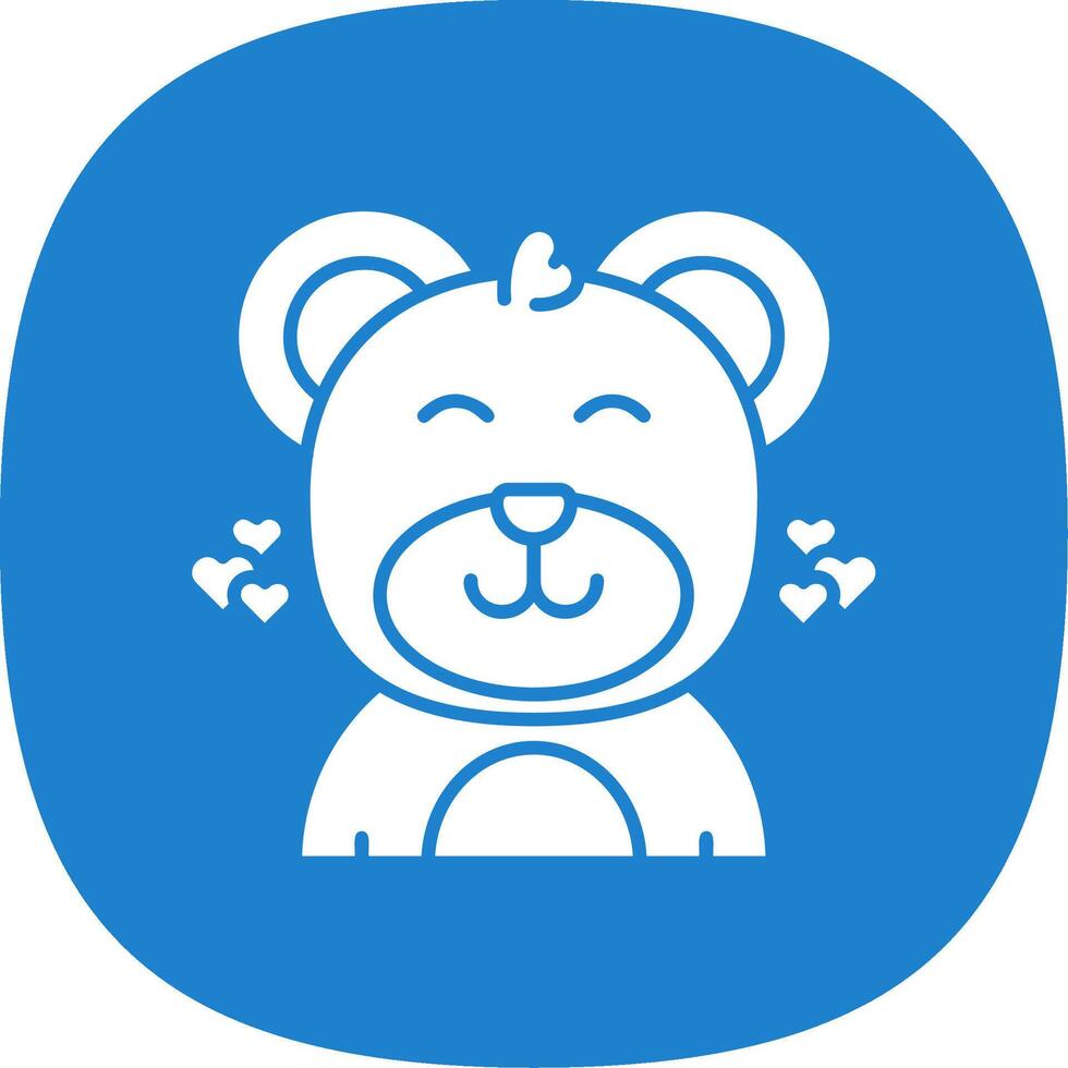 Love Glyph Curve Icon vector