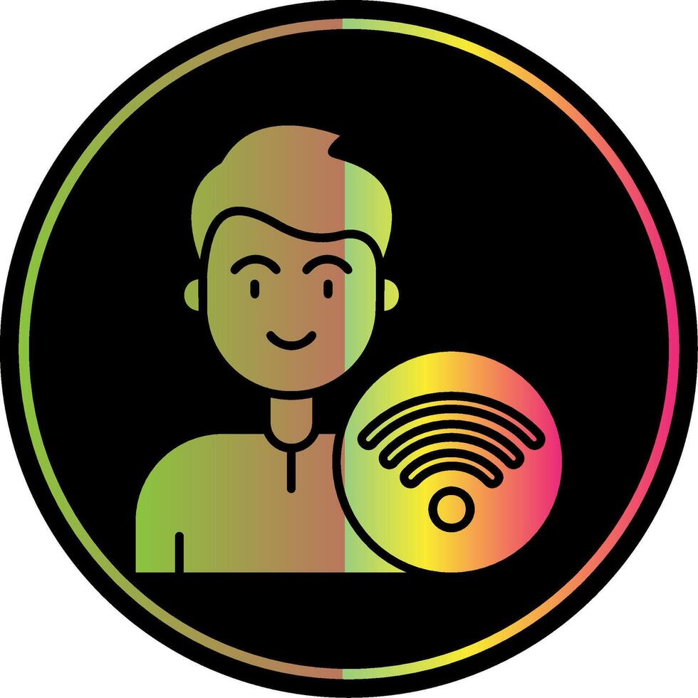 Wifi Glyph Due Color Icon vector