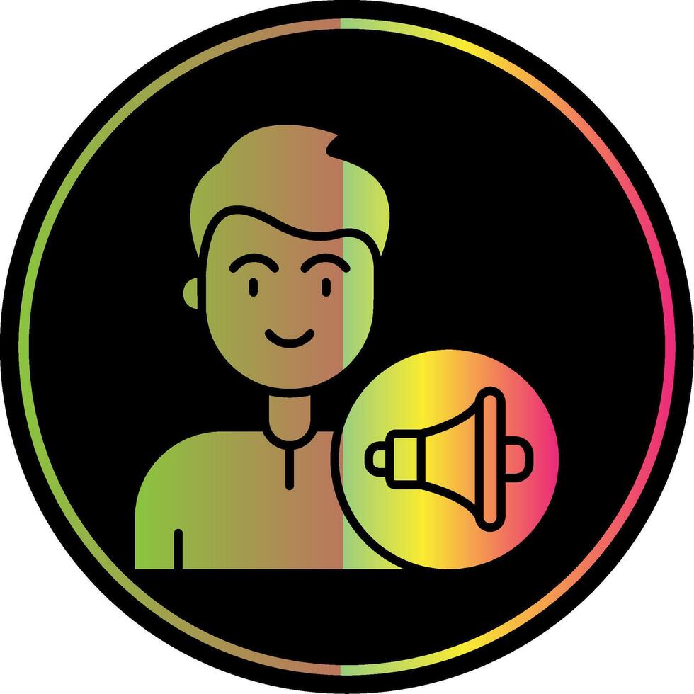 Sound Glyph Due Color Icon vector
