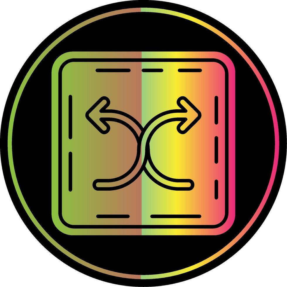 Shuffle Glyph Due Color Icon vector