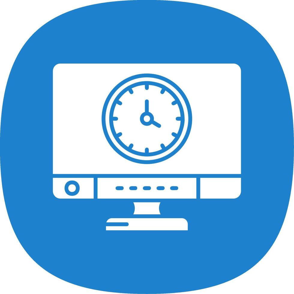 Time Glyph Curve Icon vector