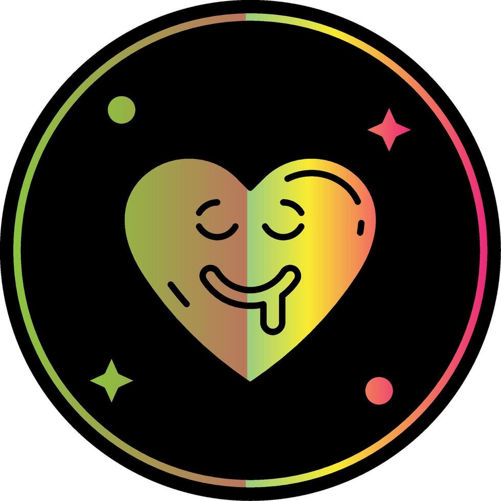 Drooling Glyph Due Color Icon vector