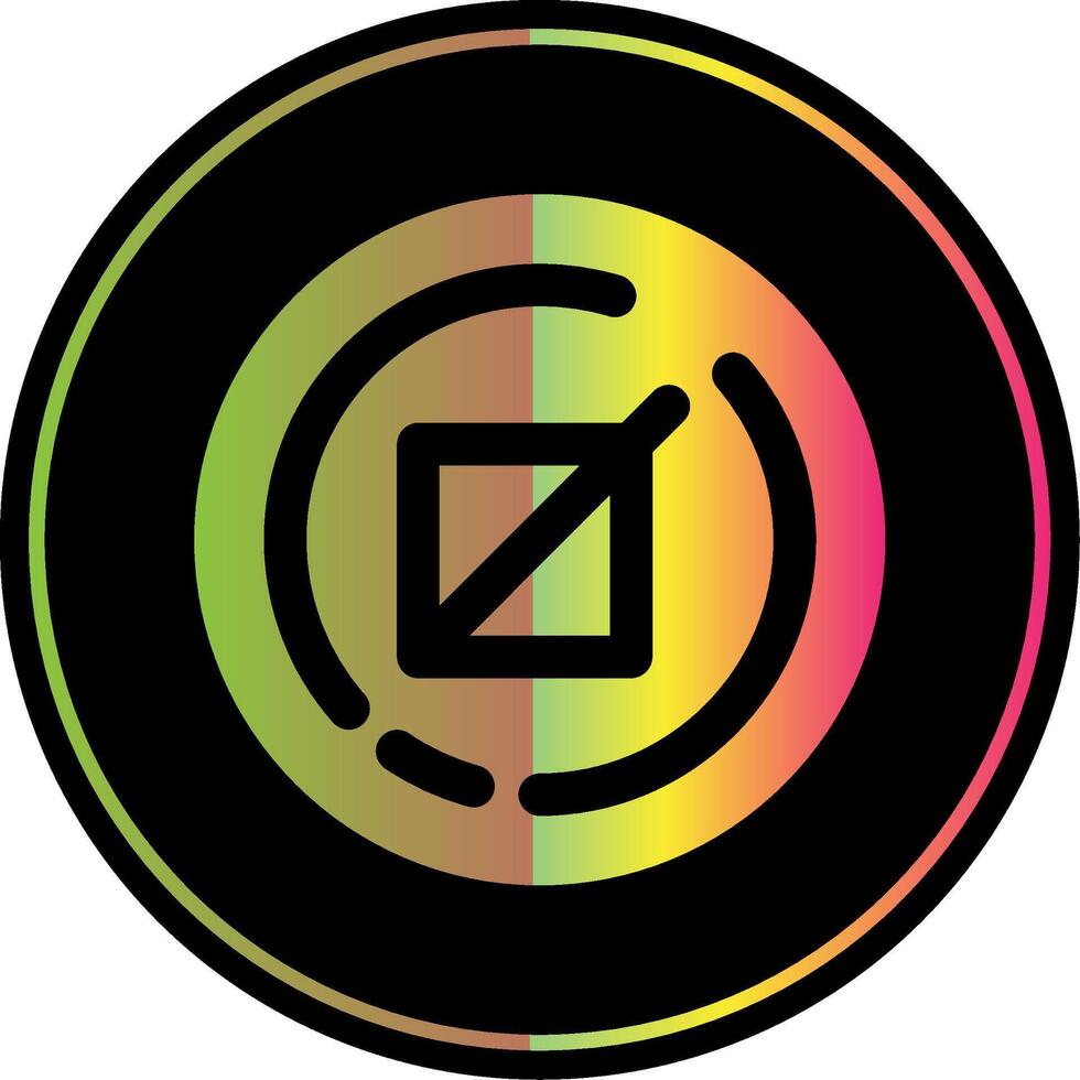 Crop Glyph Due Color Icon vector