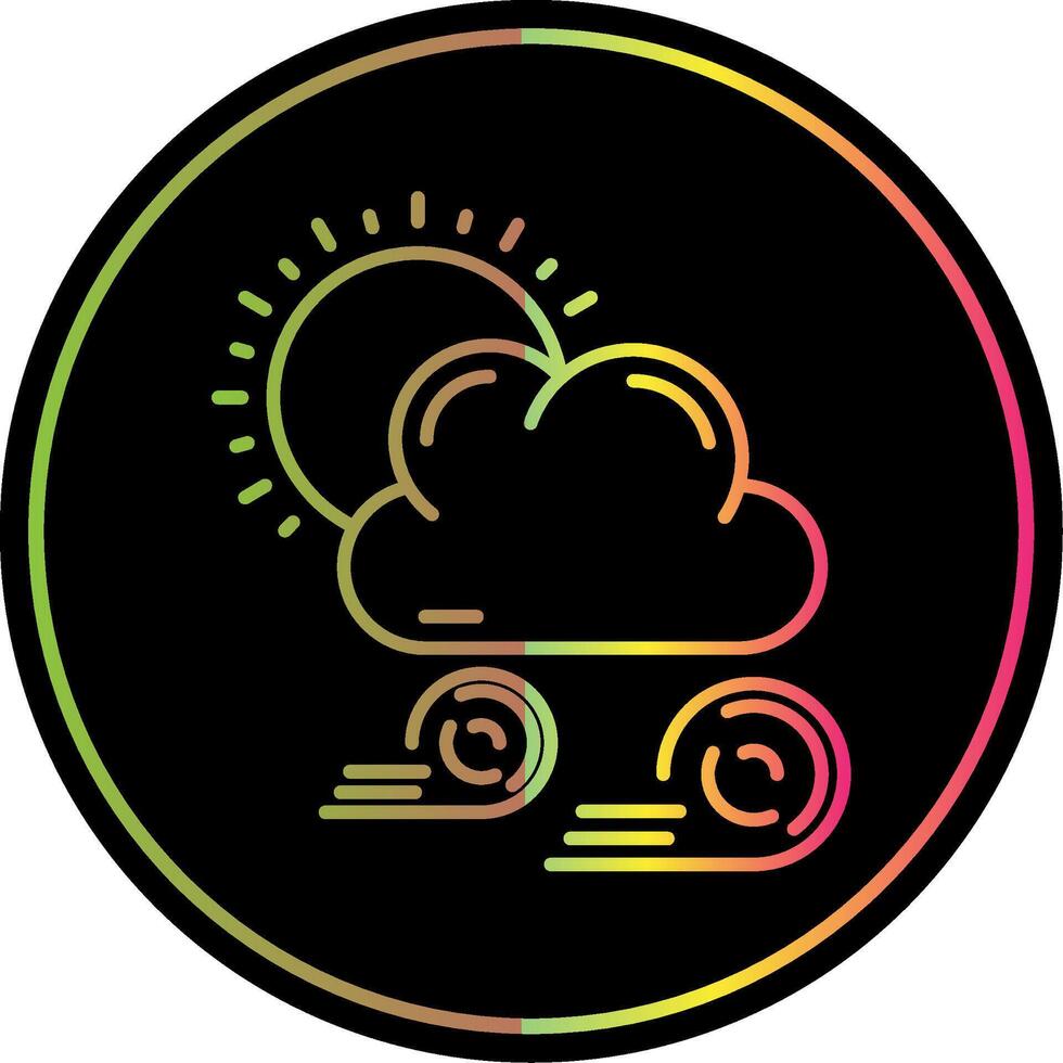 Weather Line Gradient Due Color Icon vector