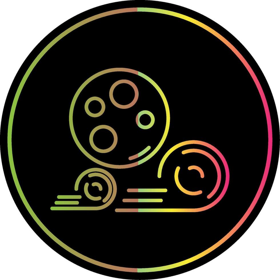 Wind Line Gradient Due Color Icon vector