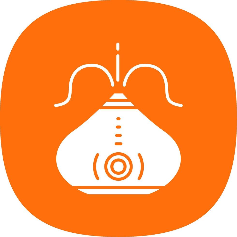 Humidifier Glyph Curve Icon vector