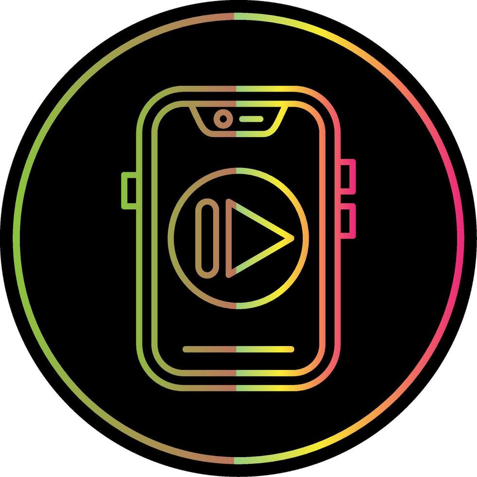 Next Line Gradient Due Color Icon vector