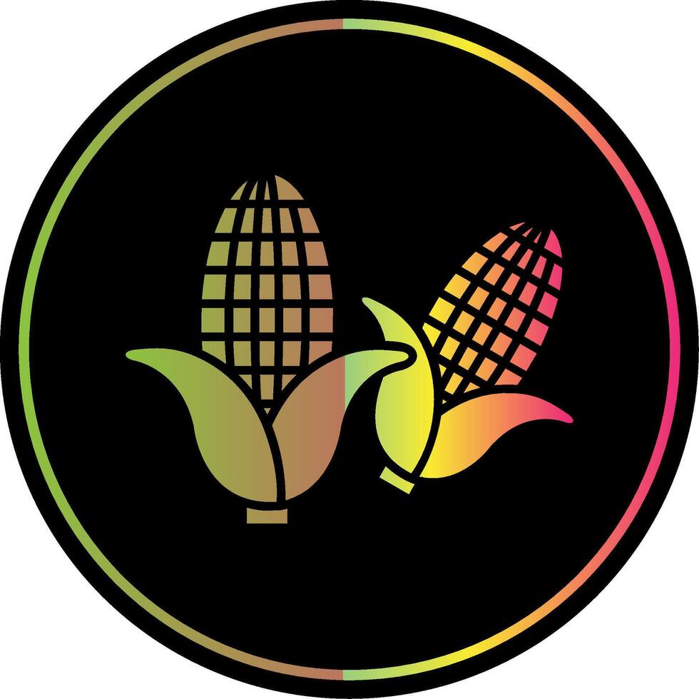 Corn Glyph Due Color Icon vector