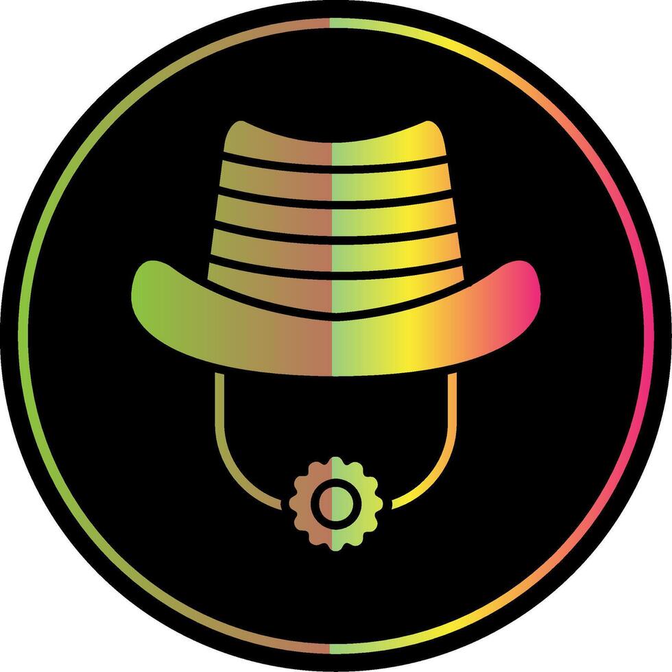 sombrero glifo debido color icono vector