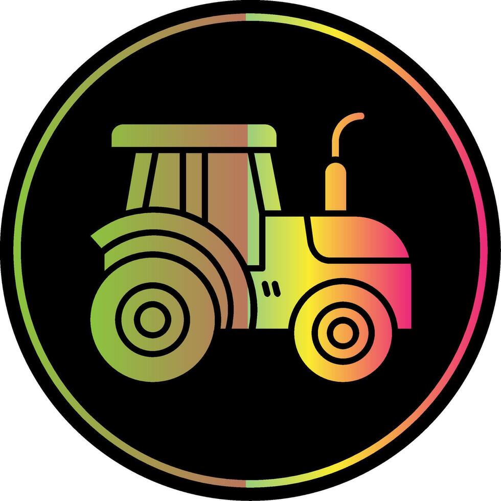 Tractor Glyph Due Color Icon vector