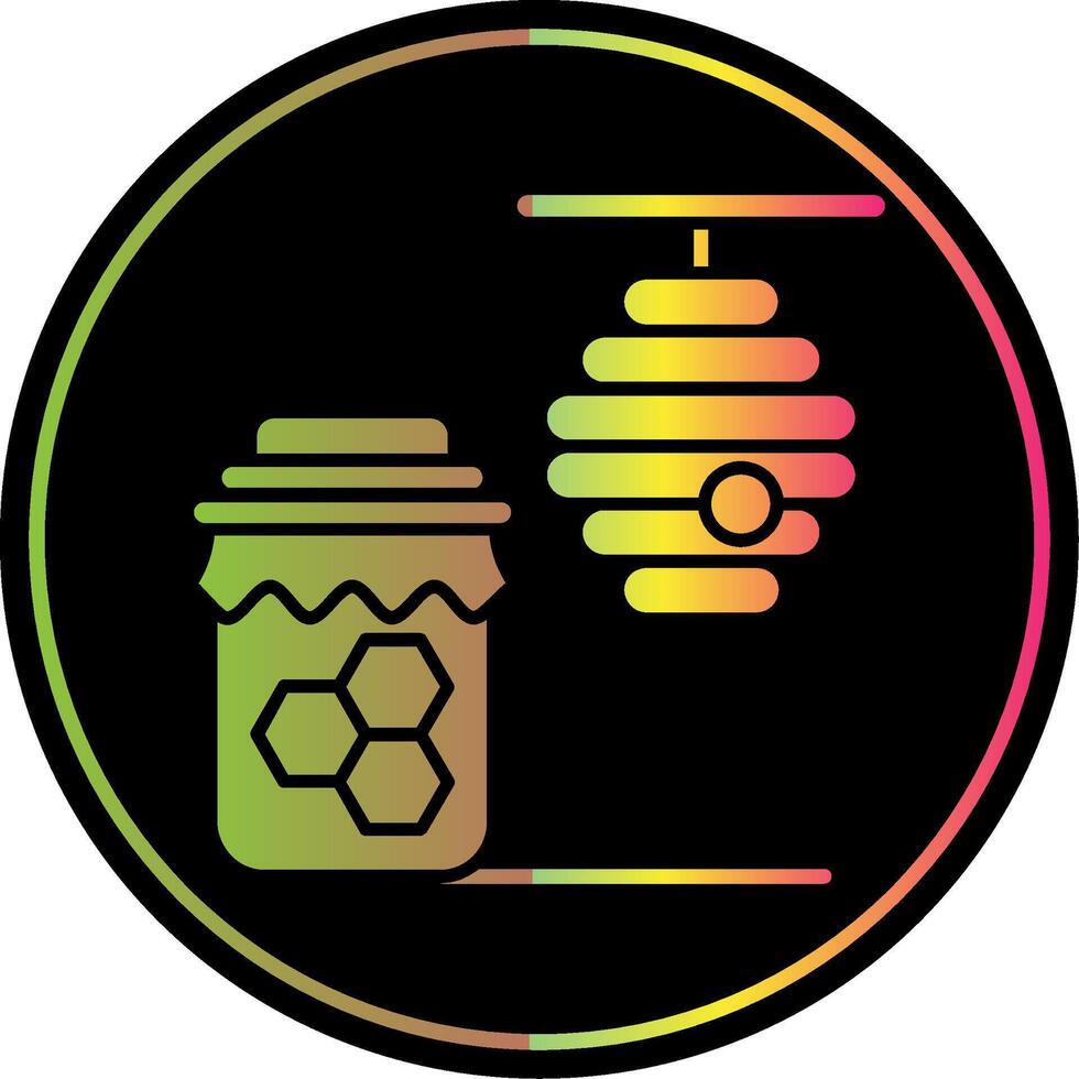 Honey Glyph Due Color Icon vector