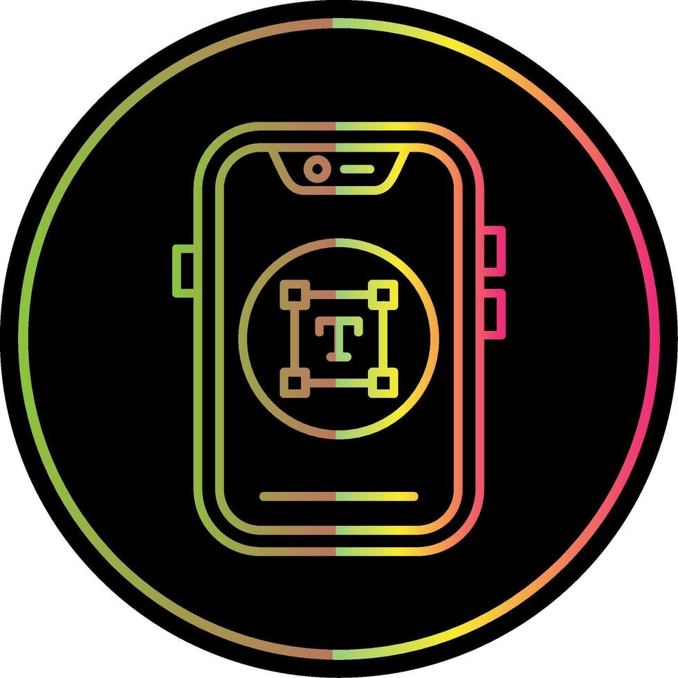 Type Line Gradient Due Color Icon vector