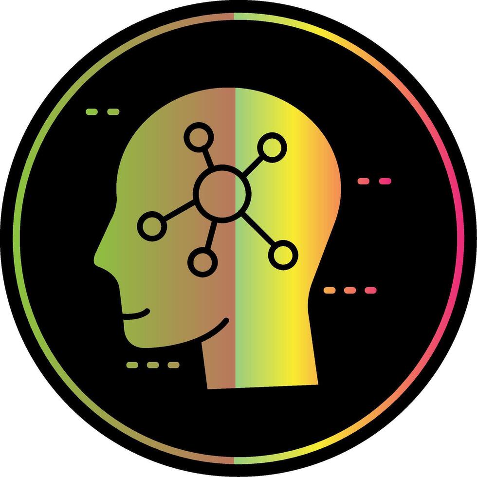 Psychology Glyph Due Color Icon vector