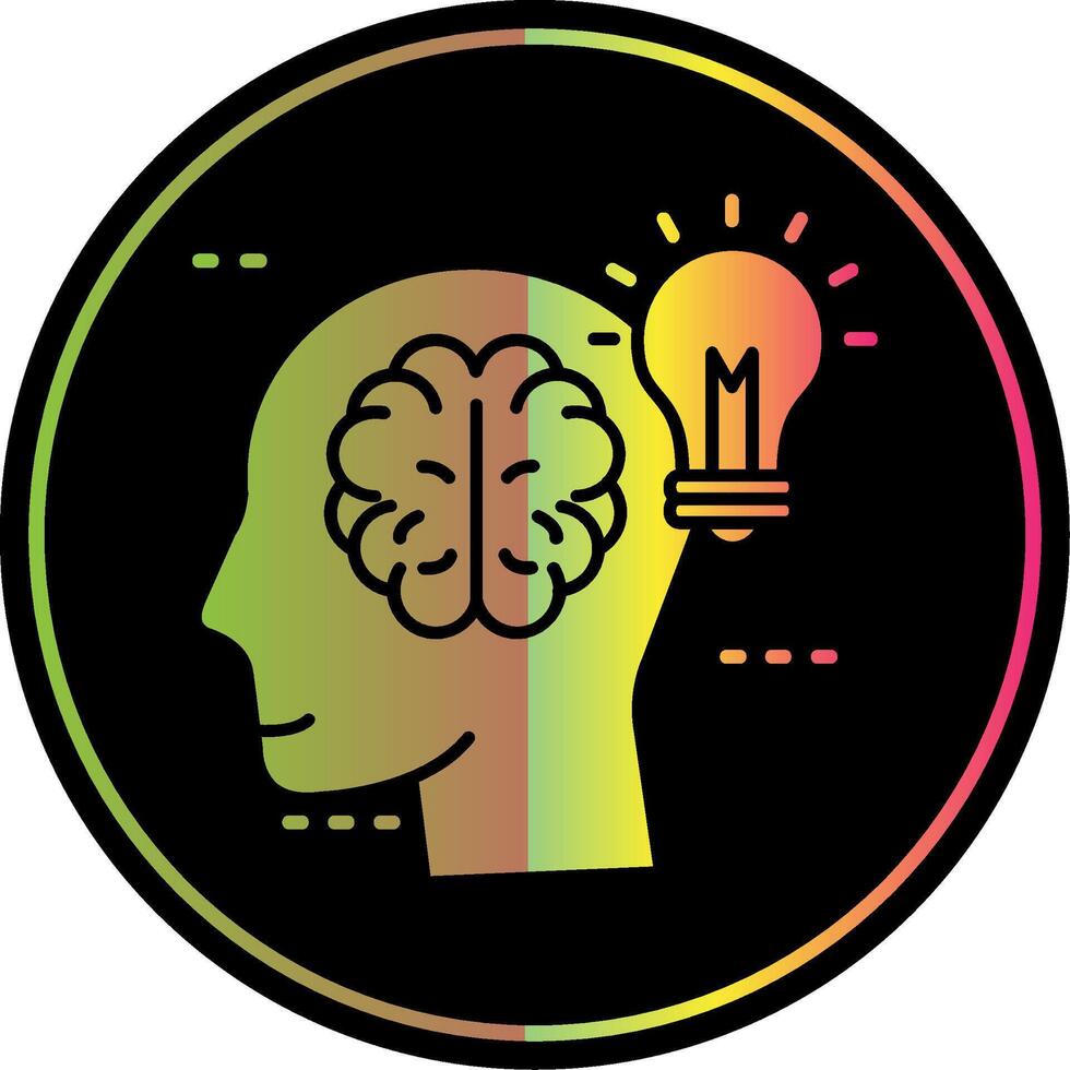 Intelligence Glyph Due Color Icon vector