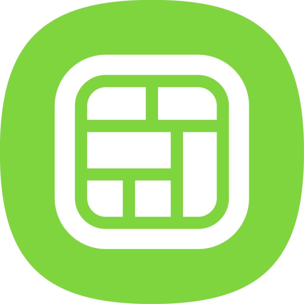Layout Glyph Curve Icon vector