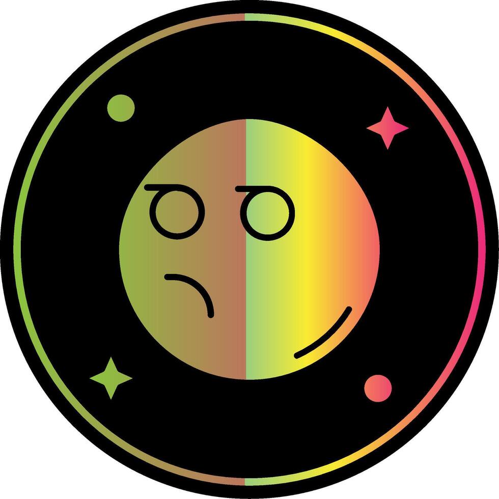 Suspicious Glyph Due Color Icon vector