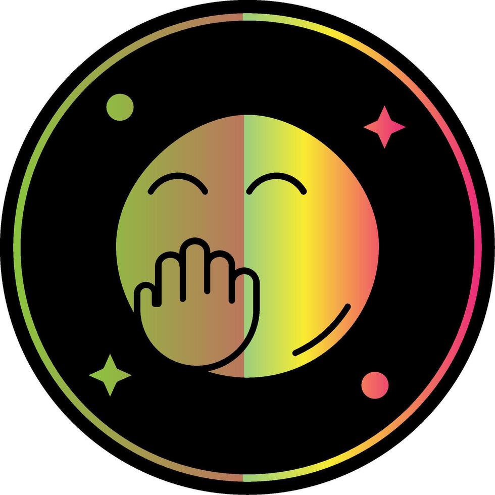 Blush Glyph Due Color Icon vector