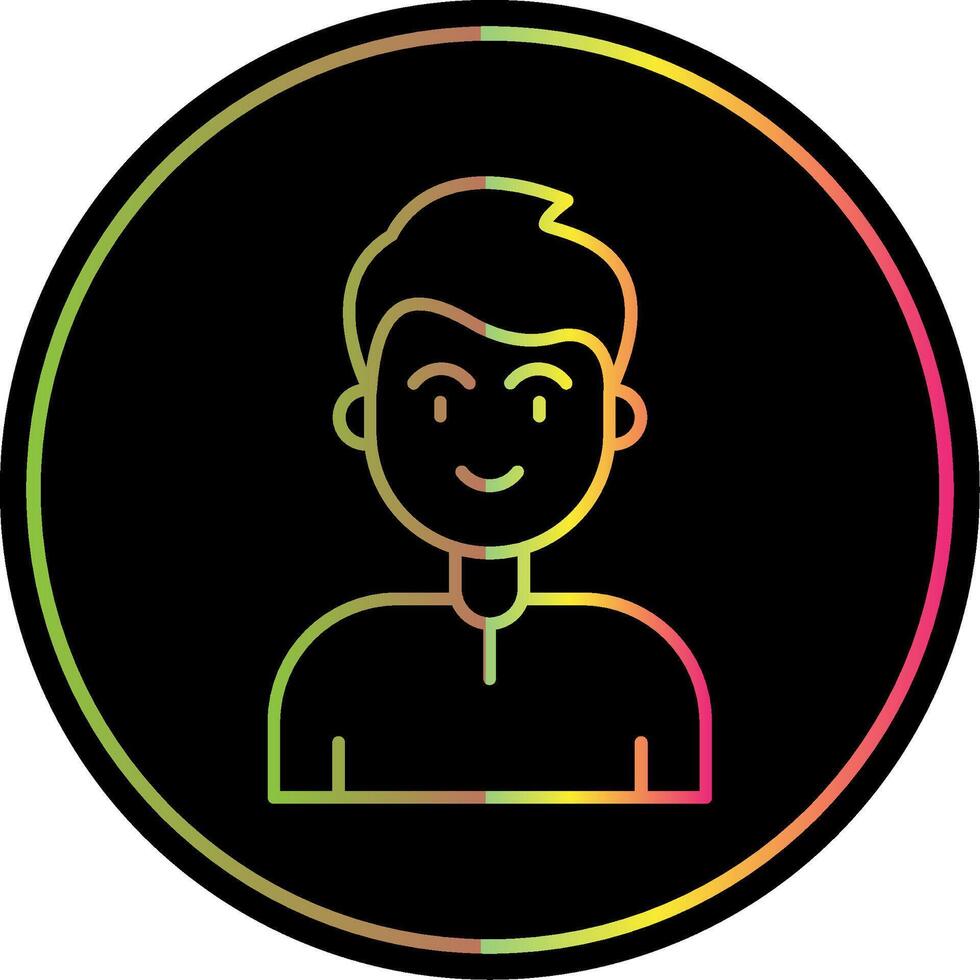 User Line Gradient Due Color Icon vector