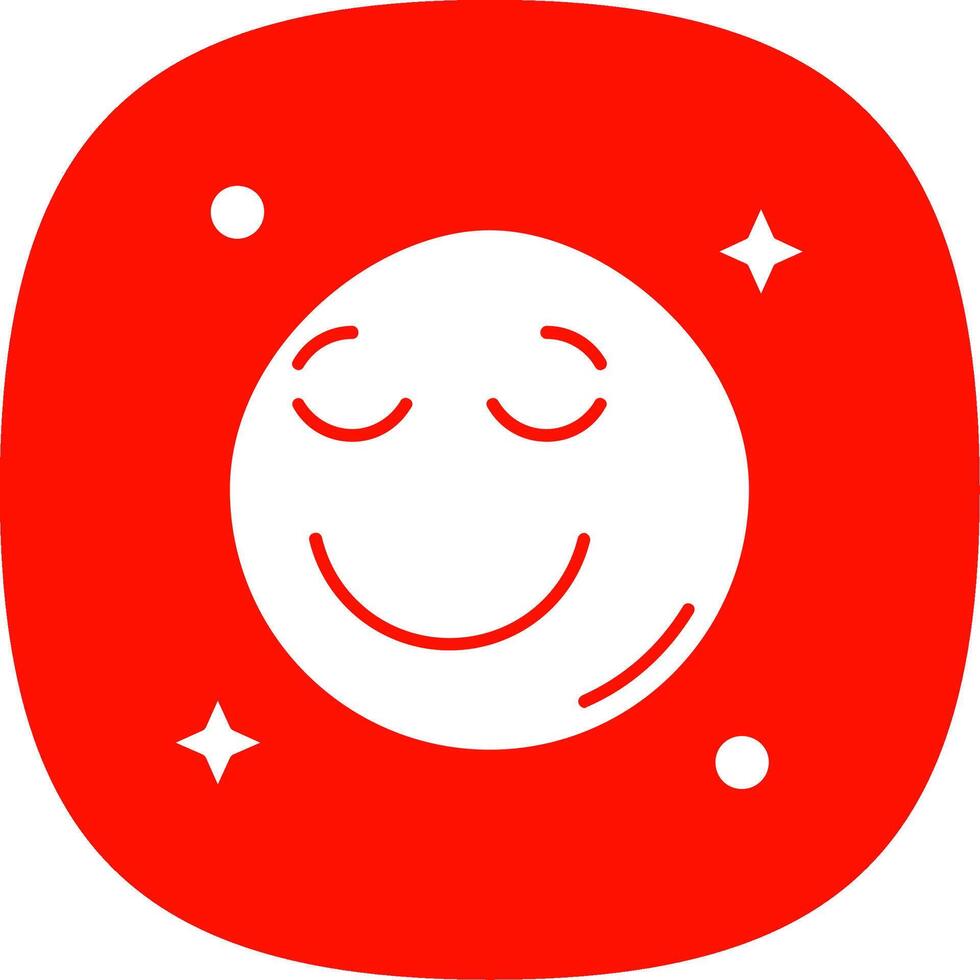 Relieved Glyph Curve Icon vector