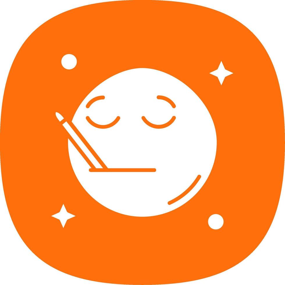 Sick Glyph Curve Icon vector