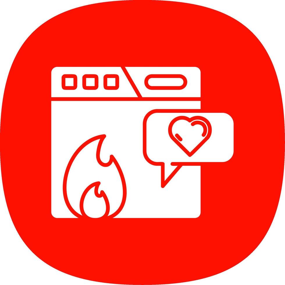 Trending Glyph Curve Icon vector