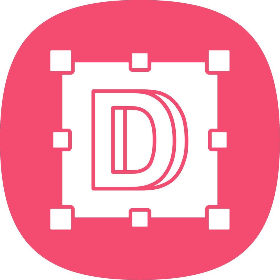 Logo Glyph Curve Icon vector