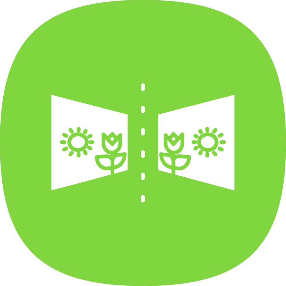 Flip Glyph Curve Icon vector