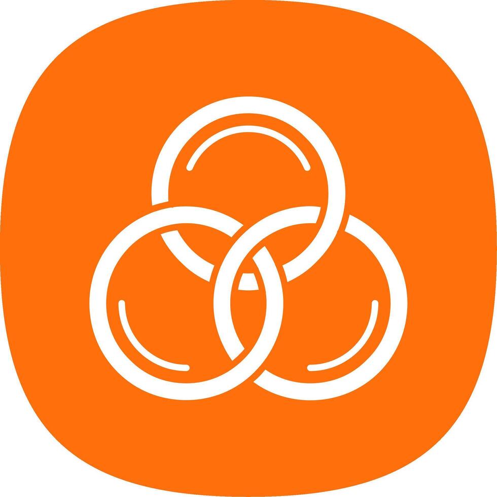 Cmyk Glyph Curve Icon vector