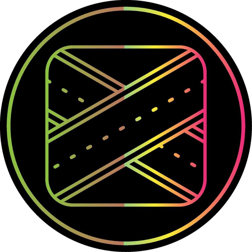 Overpass Line Gradient Due Color Icon vector