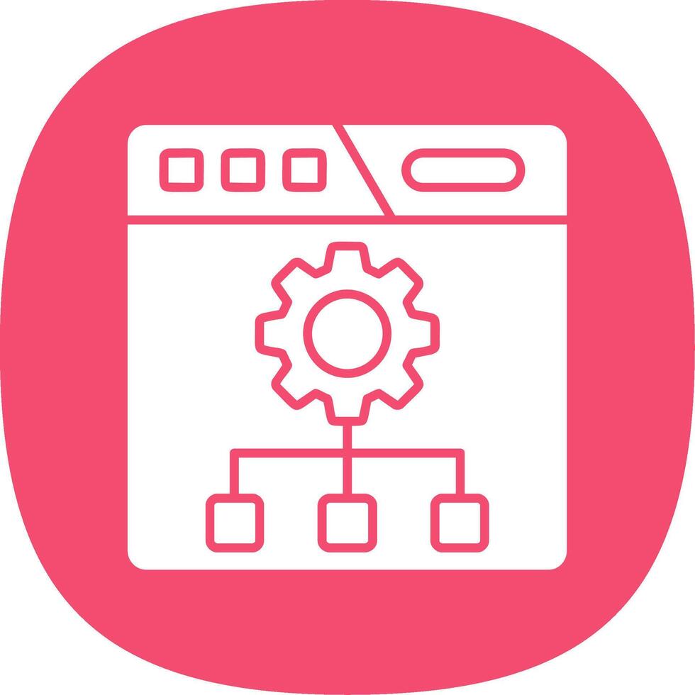 Setting Glyph Curve Icon vector