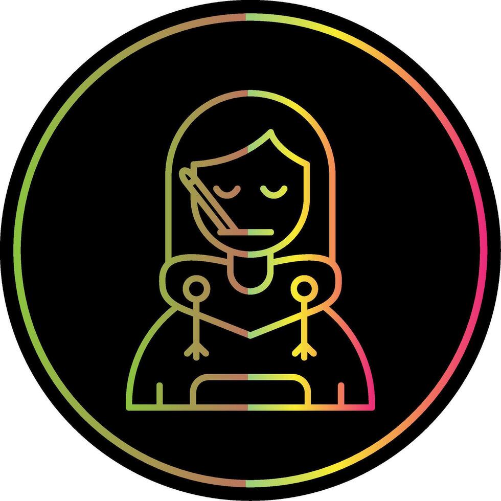 Sick Line Gradient Due Color Icon vector