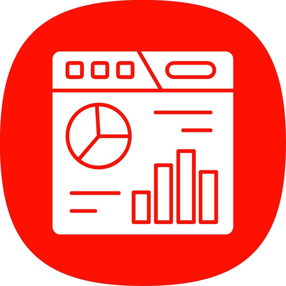 Dashboard Glyph Curve Icon vector