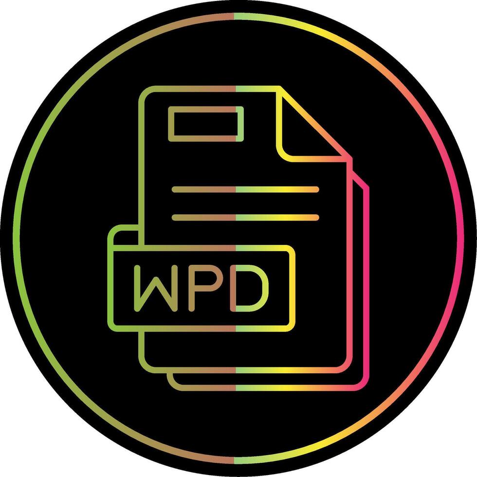 Wpd Line Gradient Due Color Icon vector