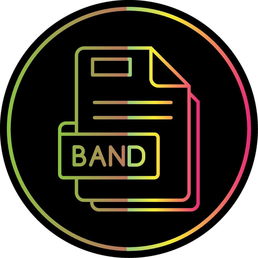 Band Line Gradient Due Color Icon vector