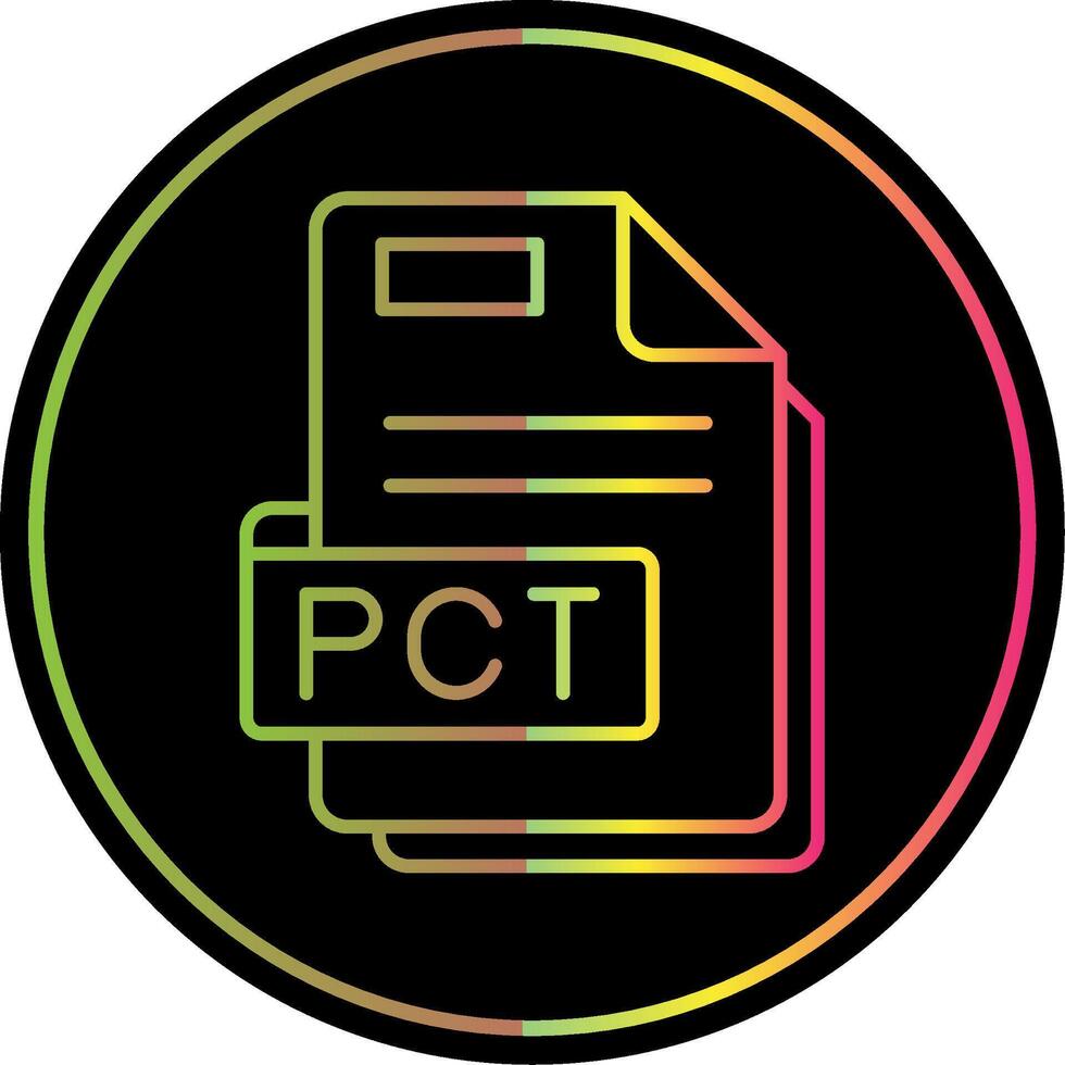 Pct Line Gradient Due Color Icon vector