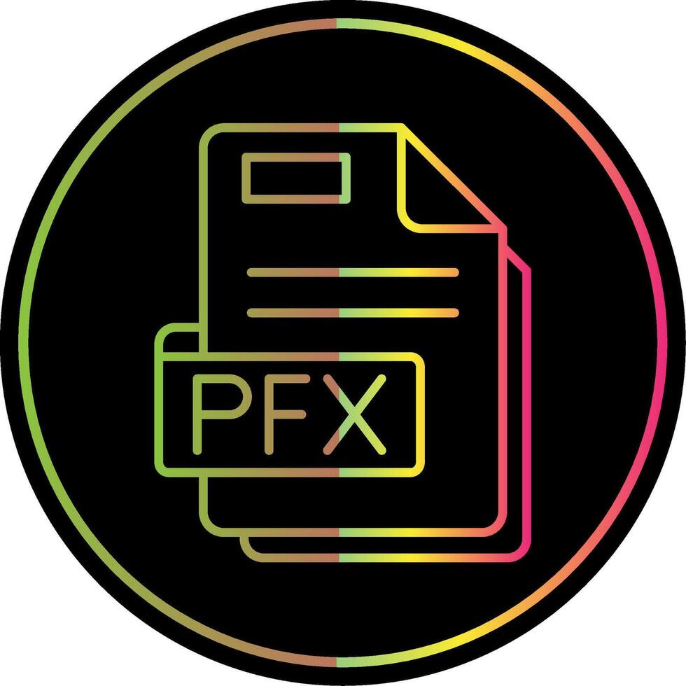 Pfx Line Gradient Due Color Icon vector