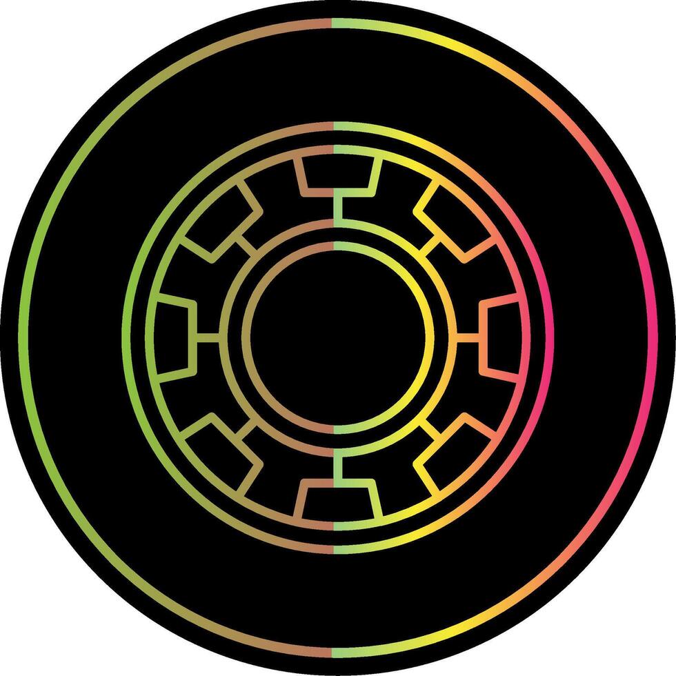 Chip Line Gradient Due Color Icon vector