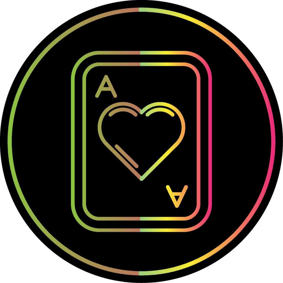 Hearts Line Gradient Due Color Icon vector