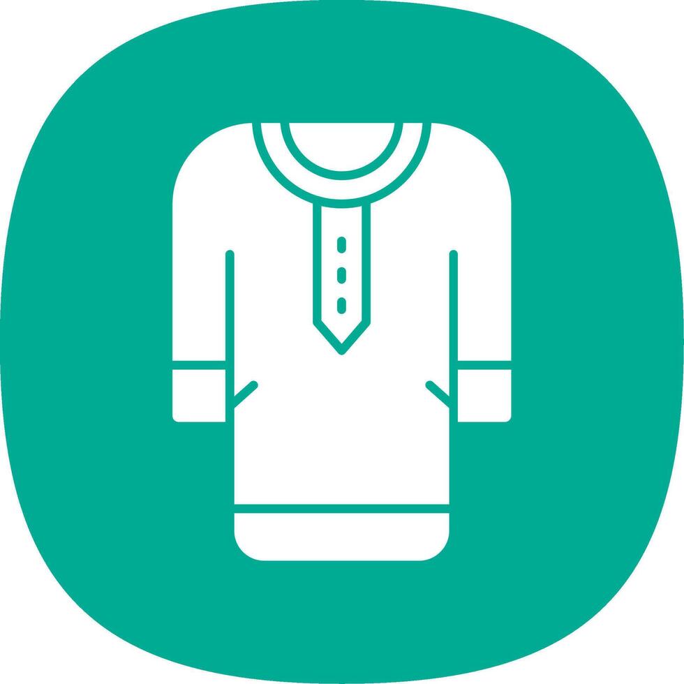 Clothes Glyph Curve Icon vector